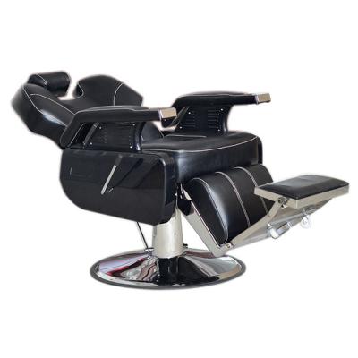 China Retro Modern Beauty Barber Shop Salon Equipment Black Barber Chair Men Barber Chair for sale