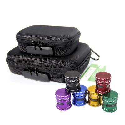 China EVA Weed Grinder Bag Case With Shockproof Lock , EVA Smell Proof Stash Carrying Case With Grinder for sale