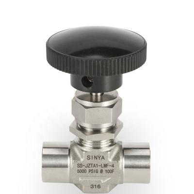 China General Integral Hood Forged Straight Thread Female Mini Needle Valve Low Flow 316L Stainless Steel Water Pipe Needle Valves 6000Psi for sale