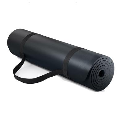 China Washable Durable Fitness Mat 10mm Anti-Tear Exercise Yoga Mat 10mm Extra Thick Extra Thick High Density Mat With Carrying Strap And Yoga Blocks for sale