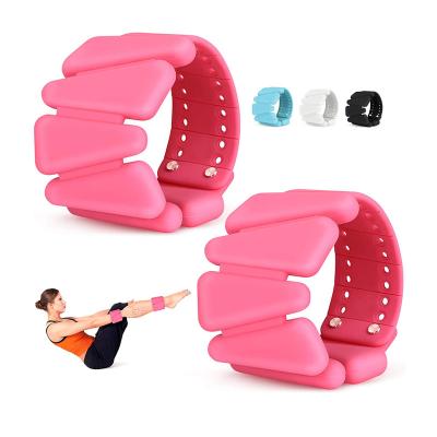 China Adjustable Barbell Yoga Dance Pilates 2 Pounds 900G Silicone Adjustable Portable Wrist Ankle Weights Weight Bracelets for sale