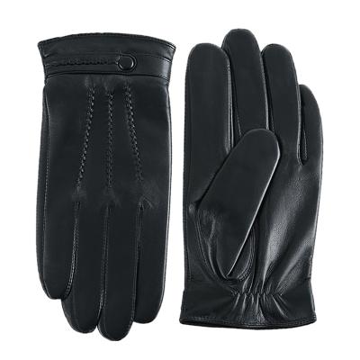 China Genuine Leather Gloves Winter Cold Weather Driving Cashmere Liner Mens Touch Screen Comfortable Sheepskin Leather Gloves for sale