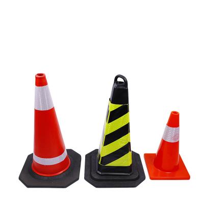 China Rubber/Plastic/PVC/EVA Flowing Plastic Cone Wholesale Good Quality Orange Traffic PVC Base for sale