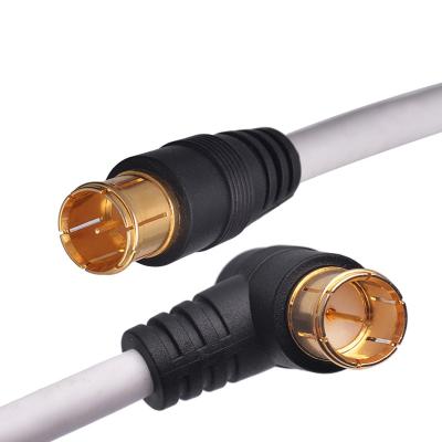 China 3C-2V TV Set Top Boxes Connectors 50m 100m 150m White Power rf rg59 degree 90 coaxial cable for satellite for sale