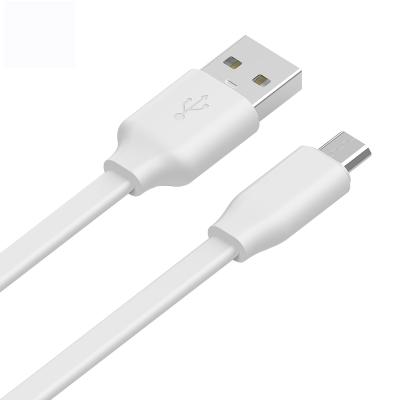 China Hot Selling MP3/MP4 Player Mobil White Flat Noodle Charging USB Data Transfer Cable Micro USB 2.0 Cable for sale