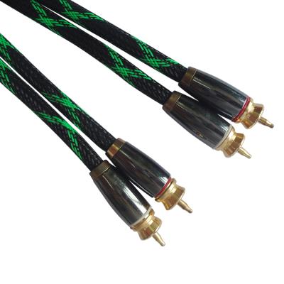 China Speaker metal amplifier rca cable gold plated aluminum shielded hi-fi rca cable for amplifier for sale