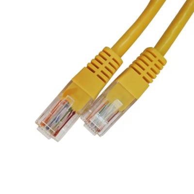 China Yellow UTP Cat5 cable patch cord 6ft cat5e ethernet cable for computer and router ZC-RJ0030 for sale