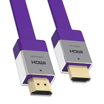 China Purple flat hdmi 2.0 mhl 3d 4k hdmi 0.5m 10m 20m cable 2.0 speaker for project for sale