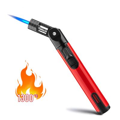 China Wholesale New ABS+ ZINC ALLOY Portable Folding Directly Blowing Welding Bending Torch Windproof Igniter for sale