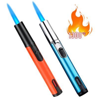 China 2021 New Strip ABS+ ZINC ALLOY Creative Portable Outdoor Candle Lighter Straight Flow for sale