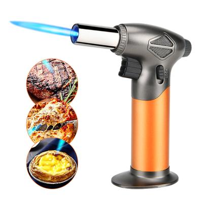 China ZINC ALLOY Direct Outdoor BBQ Candle Blowtorch Direct Outdoor Metal Wind Proof Spray Gun ABS+ High Temperature Cigar Firepower Large for sale