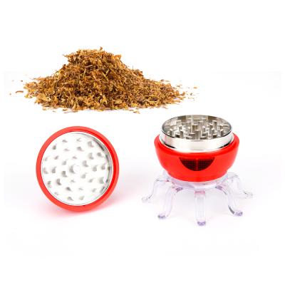 China Plastic Octopus Shape Tobacco Crusher Cigarette Pot Minimalist Cigarette Sealing Storage Tank With LED Light for sale