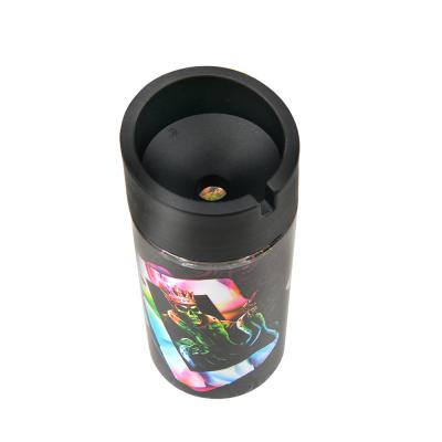 China ABS+GLASS factory car smoking ashtray direct portable mini ashtray pocket with cover for sale