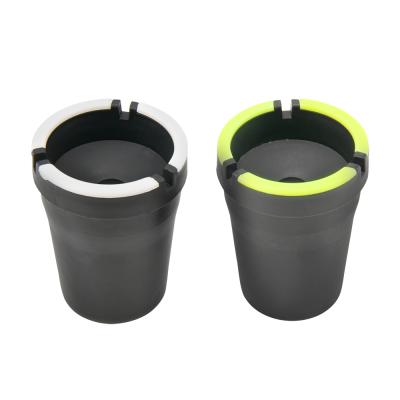 China ABS China made quality cheap portable luminous black plastic ashtray smoking accessories for sale