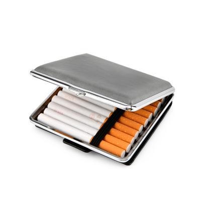 China High Quality Stainless Steel 20 Cigarette Holder With Creative Stainless Steel Frame Clamshell Slim Automatic Cigarette Holder for sale