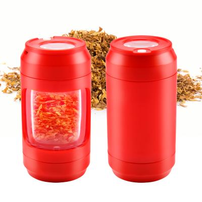 China Popular Wholesale PLASTIC Tobacco Storage Tank Crusher Cigarette Sealing Jar Acrylic Cigarette Grinder for sale