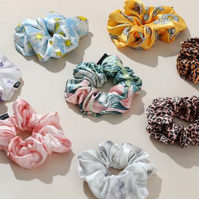 China For Custom Logo Organic 100% Oversized Silk Ponytail Bun Scrunchie/Big Hair Scrunchies For Women for sale