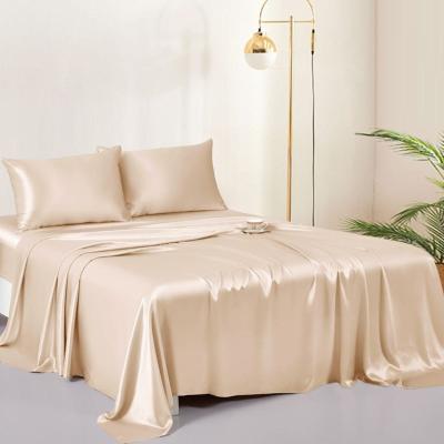 China Anti Dust Momme 22 Momme Luxury Silk Bedding Sheet Set (4pcs) For Home Use for sale