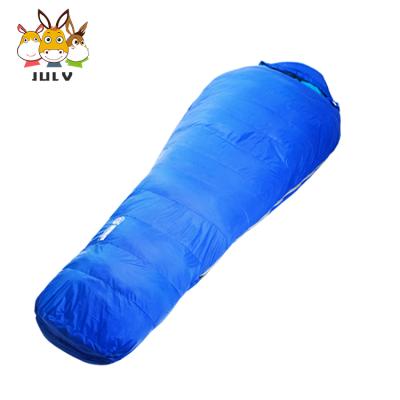 China Outdoor Camping Travel Compact Adult Single Backpack Duck Down Mummy Sleeping Bag Portable 3 Season Camping 1kg Winter Outdoor Lightweight for sale