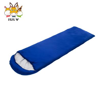 China Outdoor Camping Hiking Light Weight 1.3kg Single Washable Portable Camping Cotton Envelope Traveling Adult Sleeping Bag Blue Cheapest for sale