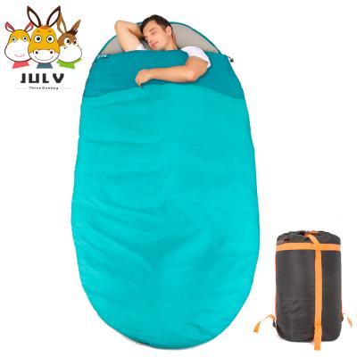 China Hot Weather Outdoor Camping Hiking Traveling OEM Welcomed Outdoor Camping Hiking 3 Season Warm Style Space Fat Person Large Polyester Sleeping Bag for sale