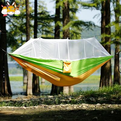 China Durable Single Double Camping Hammock with Mosquito/Bulge Net, Extra Long Tree Straps, Easy Assembly, Indoor Outdoor Portable Parachute N for sale