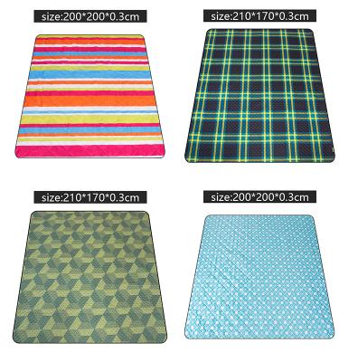 China Waterproof 3-4 Person 200*150cm Machine Washable Picnic Size Printing Blanket Customized Material Picnic Blanket for sale