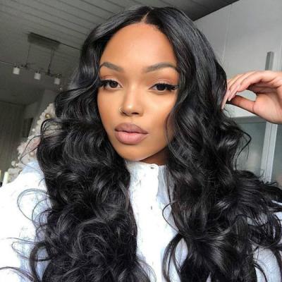 China Full Wave Unprocessed STRAIGHT Brazilian Human Hair Loose Body Lace Wig for sale