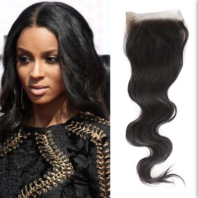 China Body Wave/Sheer Lace Closure 100% Hot Sale 4x4 5x5 6x6 7x7 Lace Closure 100% Straight Swiss Brazilian Hair for sale