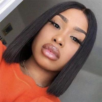 China No Tangle Natural Line Hot Selling Virgin Human Hair Lace Front Wig Brazilian Wig Factory Short Bob Hair Products for sale