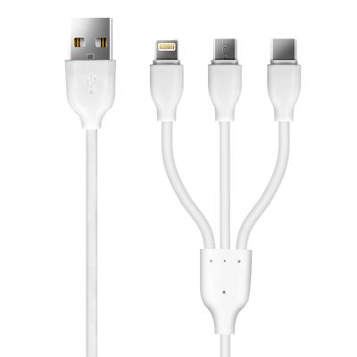 China MP3/MP4 Player 3in1 Factory Direct Selling PVC USB Cable Mobile Phone Charging USB Data Cable for sale