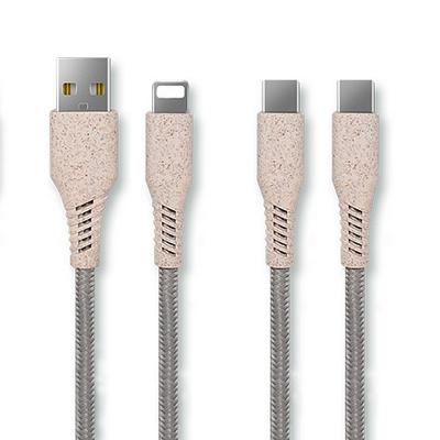 China Eco-friendly MP3/MP4 Player Materials Wheat Straw Biodegradable USB Cable For Mobile Phone Charger for sale