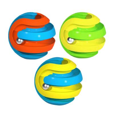 China A580 independent cube in gyro intellectual rotation pinball finger toys novelty fidgety person track pearl orbit route ball for sale