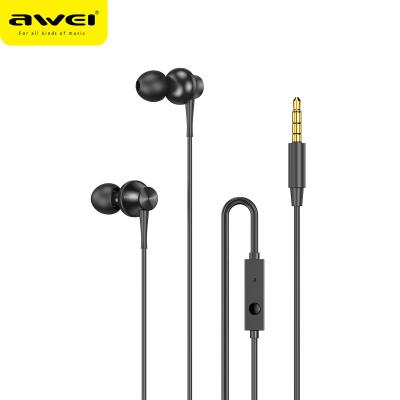 China wholesale Awei PC-1 In-Ear Headphones In-Ear Earphone 3.5mm Bass Cheap Waterproof Earphone Cable New for sale