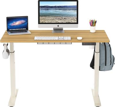 China Modern Executive Adjustable Furniture Modern Luxury Home Design Table Computer Desk Position Desk White Converter for sale