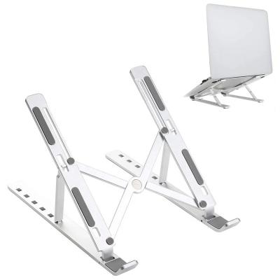 China 2022 New Arrival NanMor New Arrival Laptop Desk Adjustable Stand Portable Silver Aluminum Foldable Laptop Stand (Other) for sale