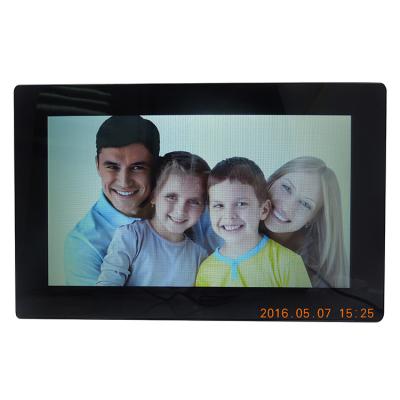 China Remote Control Electronic Clock Digital Picture Frame 9 Inch Digital Photo Frame With Mirror Protect Glass for sale