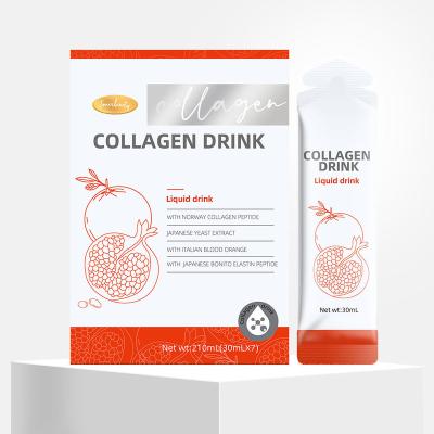 China Daily 1~2 Bags OEM/ODM Private Label Health Care Supplement Fish Collagen Peptide Drink Skin Whitening Hyaluronic Acid Drink for sale