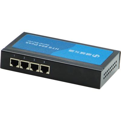 China HTS-604 Serial Server Serial Converter Industrial Multiple Serial Server RS232 RS485 Device HTS-604 for sale