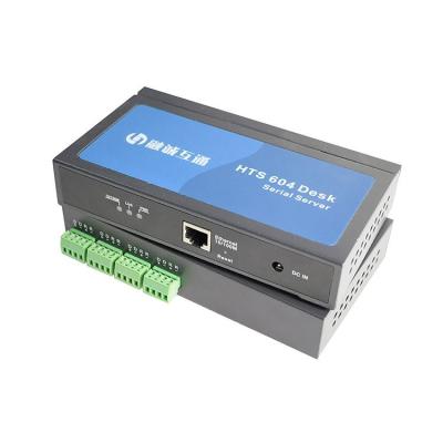 China Excellent Quality Hts-604 Serial Port Server Converter Rs232 Rs485 Industrial Multi-serial Port Server HTS-604 for sale