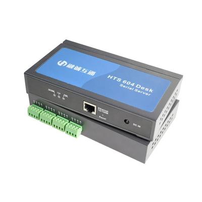 China Hts-604 Serial Port Rs232 Rs485 Server Converter Industrial Multi-periodic Port Port Fiber Media Converter HTS-604 for sale