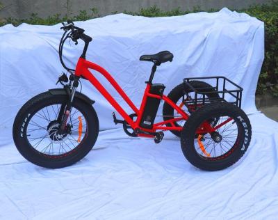 China Aluminum Alloy Electric Cargo 48V 16Ah 3 Wheel Adult Electric Bicycle With Suspension Fork for sale