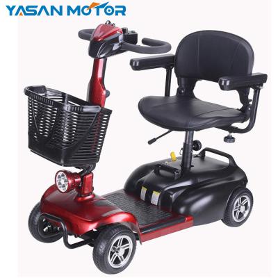 China Hot Selling PU Solid Tire 250W 20Ah Electric Handicapped Scooter 4 Wheel With PU Solid Tire for sale