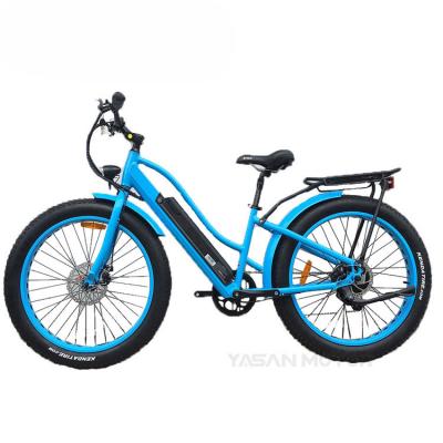 China Hot seller aluminum alloy fat bike 26inch 500w 700w electric bicycle alloy frame ebike mtb with fender for sale