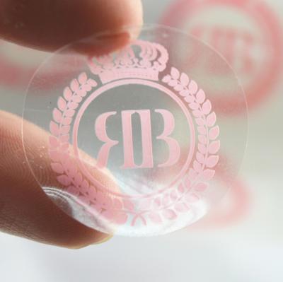 China Waterproof Transparent Stickers Factory Customized Logo Vinyl Sticker Label for sale