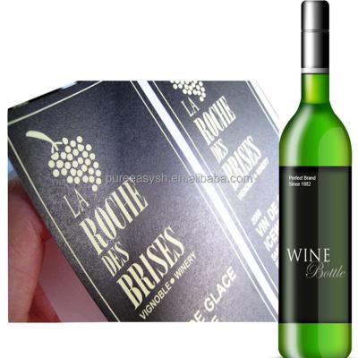 China Custom Sticker Rolled Glossy Wine Label Sticker Bottle Label Printing / Self Adhesive Label Made in China for sale