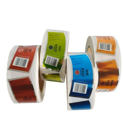 China Waterproof Label For Bottle Printing Sticker Custom Adhesive Roll Waterproof Vinyl Sticker for sale