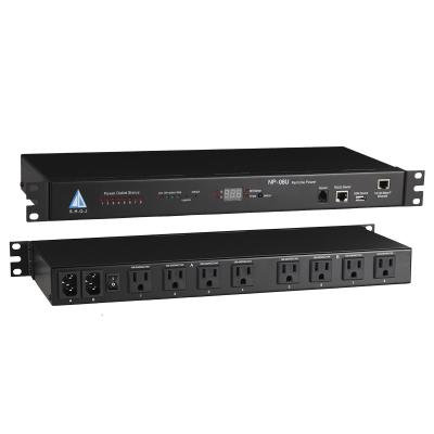 China Strict quality control switch rack intelligent power distribution unit switched PDU NP-08U for sale