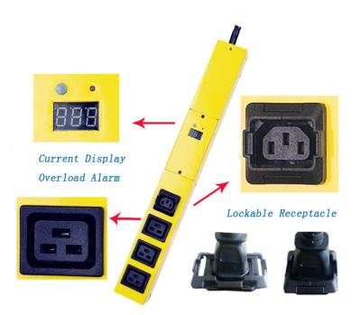 China New Update Good Performance Type 1 Way C19 Vertical Monitor Rack C13 And 3 Way Rackmount Metered PDU With Circuit Breaker SMP-D20401 for sale