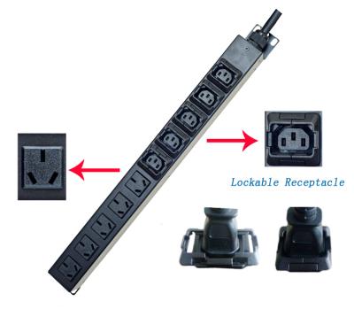 China 10Way 1U 220V AC 16A Lockable Rack Horizontal SBP-A21002 Type C13 Basic PDU for sale